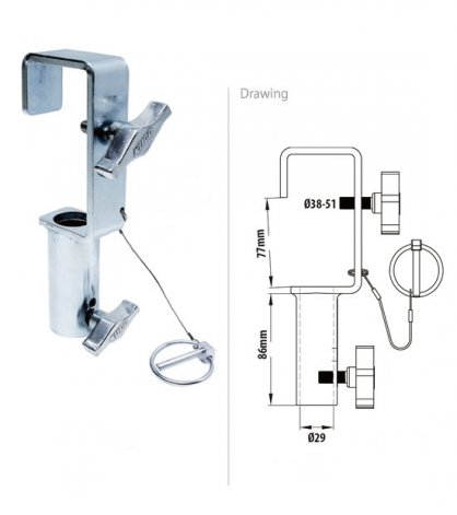 KUPO KCP-705 Stage Clamp w/28mm Stud